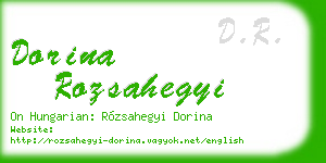 dorina rozsahegyi business card